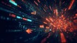 © NATTAWUT - A visualization of data transfer with moving arrows and lines on a dark digital background