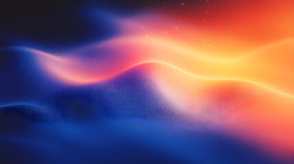 Poster - Abstract waves of color blending in a smooth gradient.