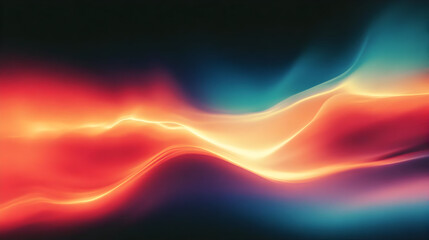 Wall Mural - Abstract waves of color blending in vibrant hues.