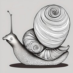 snail on a white background