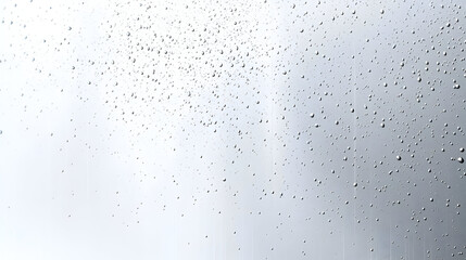 Sticker - Close-up of water droplets on a foggy glass surface.