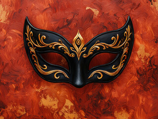 gothic masquerade mask, intricate designs, shadowy ballroom, watercolor style