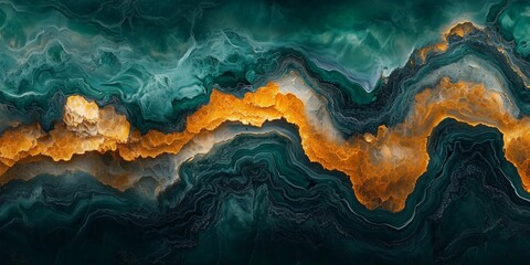 Canvas Print - Fluid Marble Pattern with High Gloss Finish, generative ai