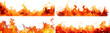 © Yeti Studio - Set of bright and dynamic fire flames, cut out