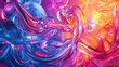 © Shahazadi - Colorful abstract swirling shapes intertwining in a vibrant display of light and texture