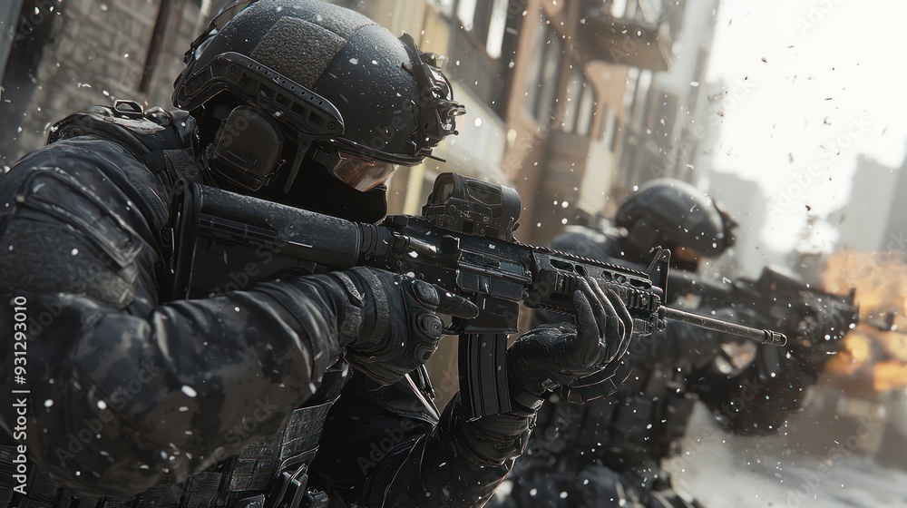 Elite Tactical Team Breaching Building in Urban Warfare | High ...