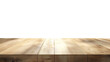 © Warisa - Light wooden table top on white background, Products presentation concept