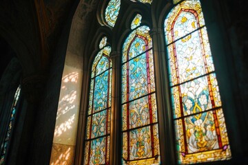 Wall Mural - Building Stained Glass Windows