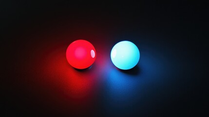 Poster - Red and blue balls on table