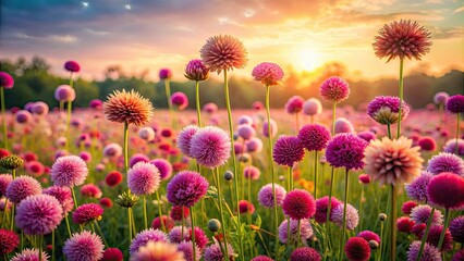 Field of tall flower blooms concealing mysterious secrets, mystery, nature, field, blooms, tall, colorful, forest