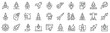 © SkyLine - Set of 30 outline icons related to rocket. Linear icon collection. Editable stroke. Vector illustration