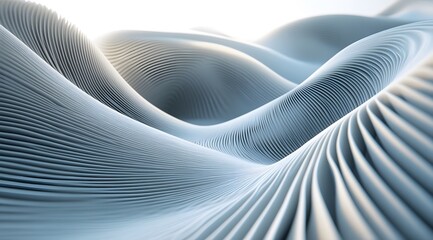 Wall Mural - Abstract Wavy Surface with Parallel Lines