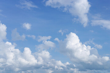 Wall Mural - the sky is blue with clouds, beautiful by nature.