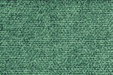 Canvas Print - Coarse weave texture upholstery green jacquard fabric, textile background, cloth structure