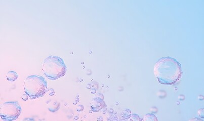 Wall Mural - water bubbles in on voilet background , Generative AI