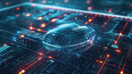 Wall Mural - football analytics, using data to optimize performance and strategy, revolutionize the sport's appro