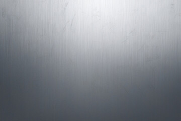 A high-resolution background of a textured metallic surface with a brushed steel finish. The surface has subtle scratches and imperfections, reflecting light in a way that creates a dynamic industrial