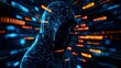 © Wimon - A hooded figure with a concealed face, surrounded by glowing lines of code and digital encryption, representing cyber-security threats in a dark, tech-infused background