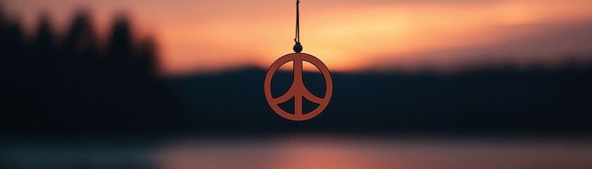 Wall Mural - Peace at Sunset Day of Peace