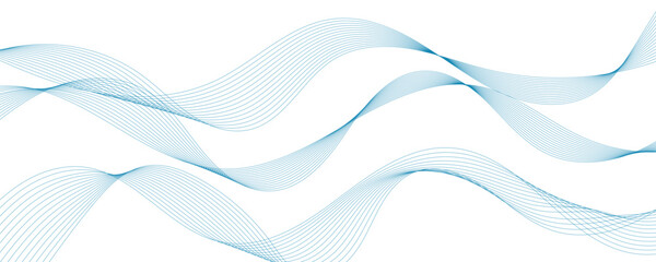 Wall Mural - Abstract blue wave  background