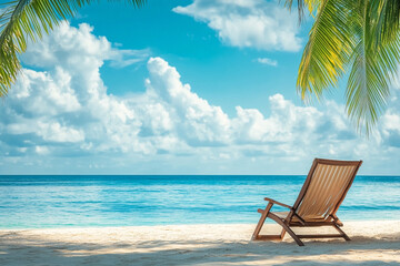 Holiday beach with white sand and clear water