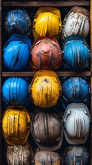 Dirty hard hat pattern background