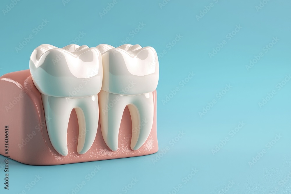 Detailed depiction of dental anatomy showcasing wisdom teeth and their ...