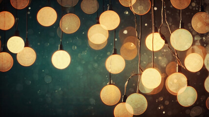 Wall Mural - retro lights and colors bokeh background