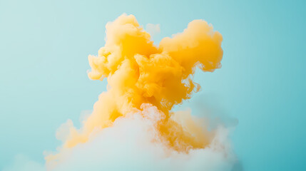 Wall Mural - The art of smoke and clouds, a visual feast of color explosion