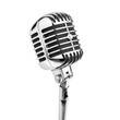 © Pixel Town - Vintage microphone from the 1950's on white background