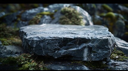 Aufkleber - natural stones for podium background : Generative AI