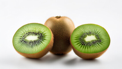 kiwi fruit on white background