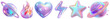 © Rawpixel.com - y2k 3d hologram png cut out element set