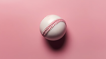 Wall Mural - Baseball on a minimalist background