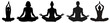 © Rawpixel.com - silhouette 2d graphic of people meditation png cut out element set