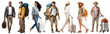 © Rawpixel.com - Diverse people full body png cut out element set