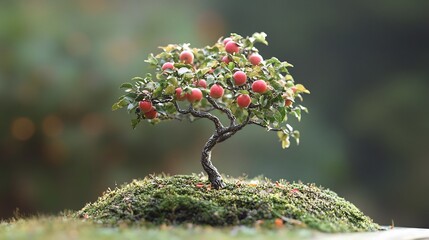 Wall Mural - A Miniature Apple Tree Bonsai