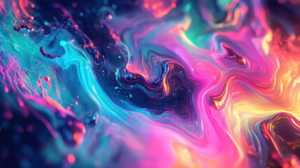 Wall Mural - a vibrant, swirling abstract design showcasing colorful fluid patterns.