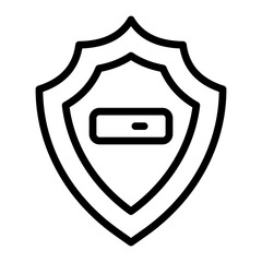 Sticker - Data Protection Vector Line Icon