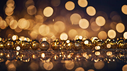 Wall Mural - golden colors abstract bokeh background