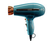 © zphoto83 - Stylish blue and copper hair dryer on a transparent background with a sleek design and modern features