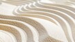 © Generative AI - Zen pattern in white sand : Generative AI
