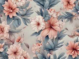 Poster - seamless floral pattern