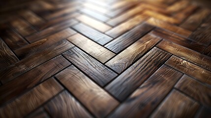 Leinwandbilder - Graytoned Walnut Wood Parquet Background : Generative AI