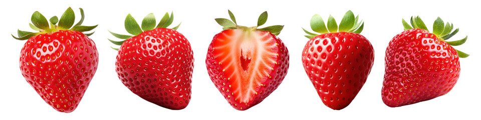 Sticker - Strawberry png cut out element set