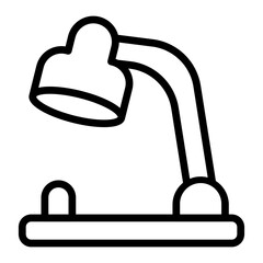 Sticker - Table Lamp Vector Line Icon