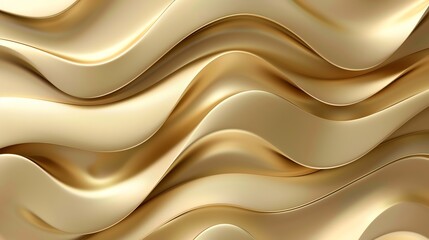 Abstract background of golden, flowing, wavy texture.