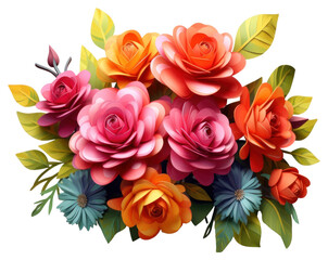 Wall Mural - PNG Flower plant rose inflorescence.