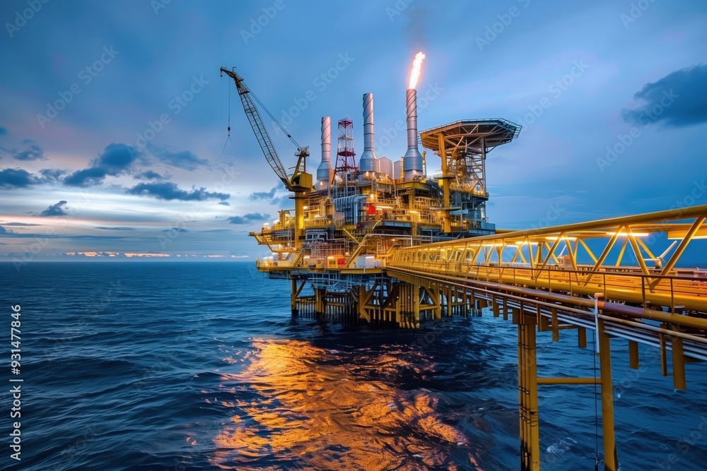 offshore oil production Stock Photo | Adobe Stock