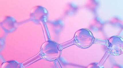 Wall Mural - close-up of a molecular model, abstract and scientific.